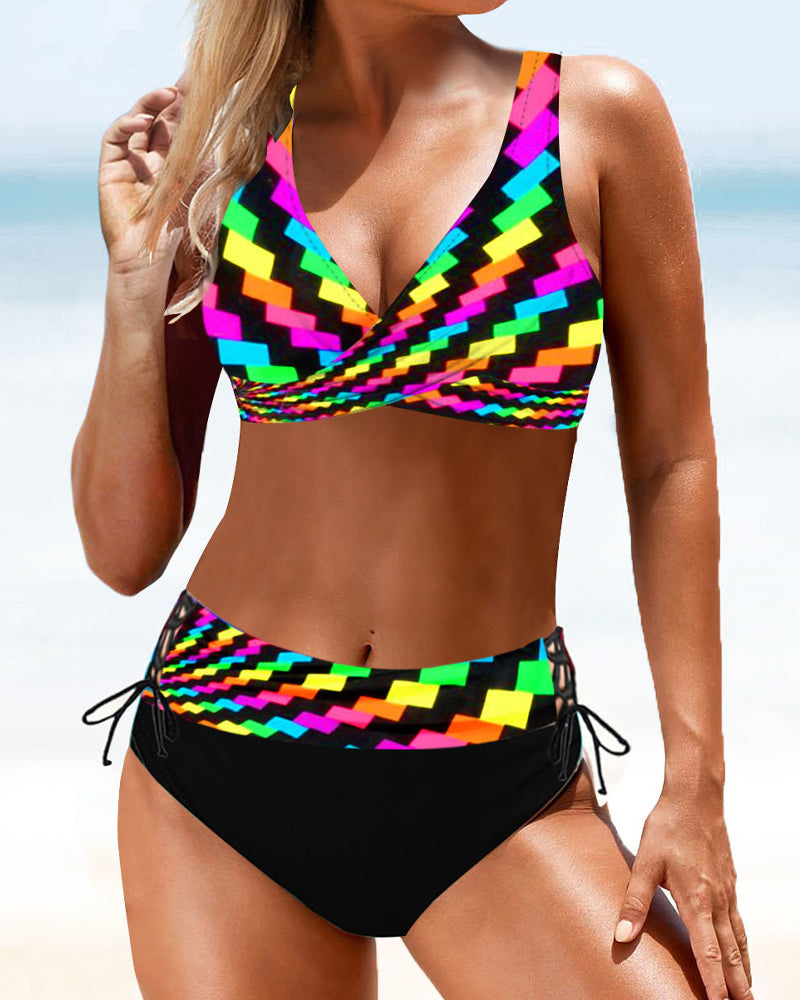 Eva - Glad Färgglad Bikini