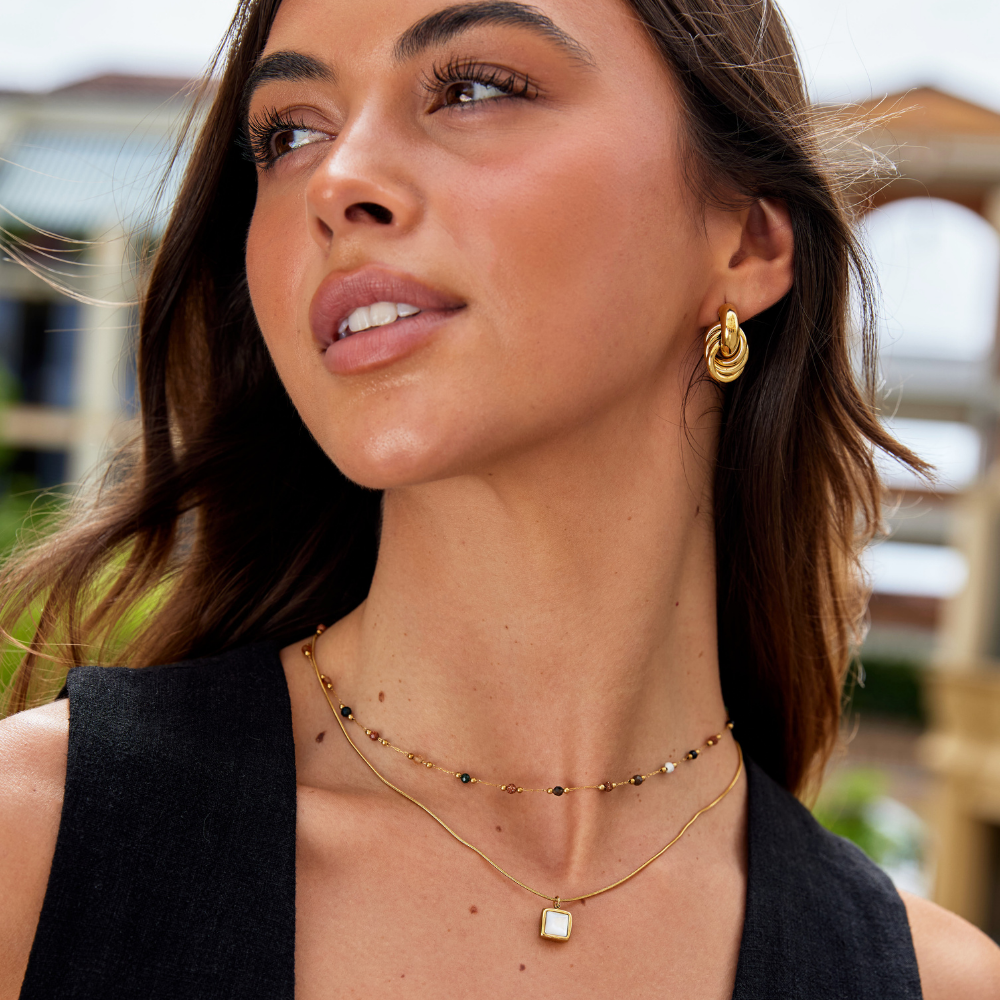 Minimalistiskt Halsband med Sten