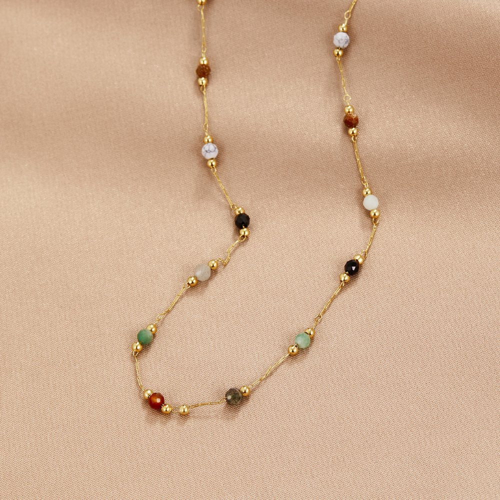 Minimalistiskt Halsband med Sten