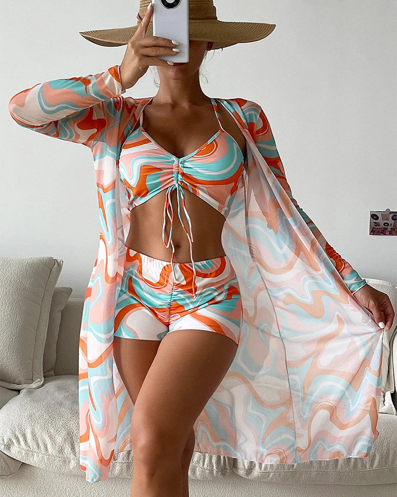 Laluna® | 3-delad bikini-set med tryck