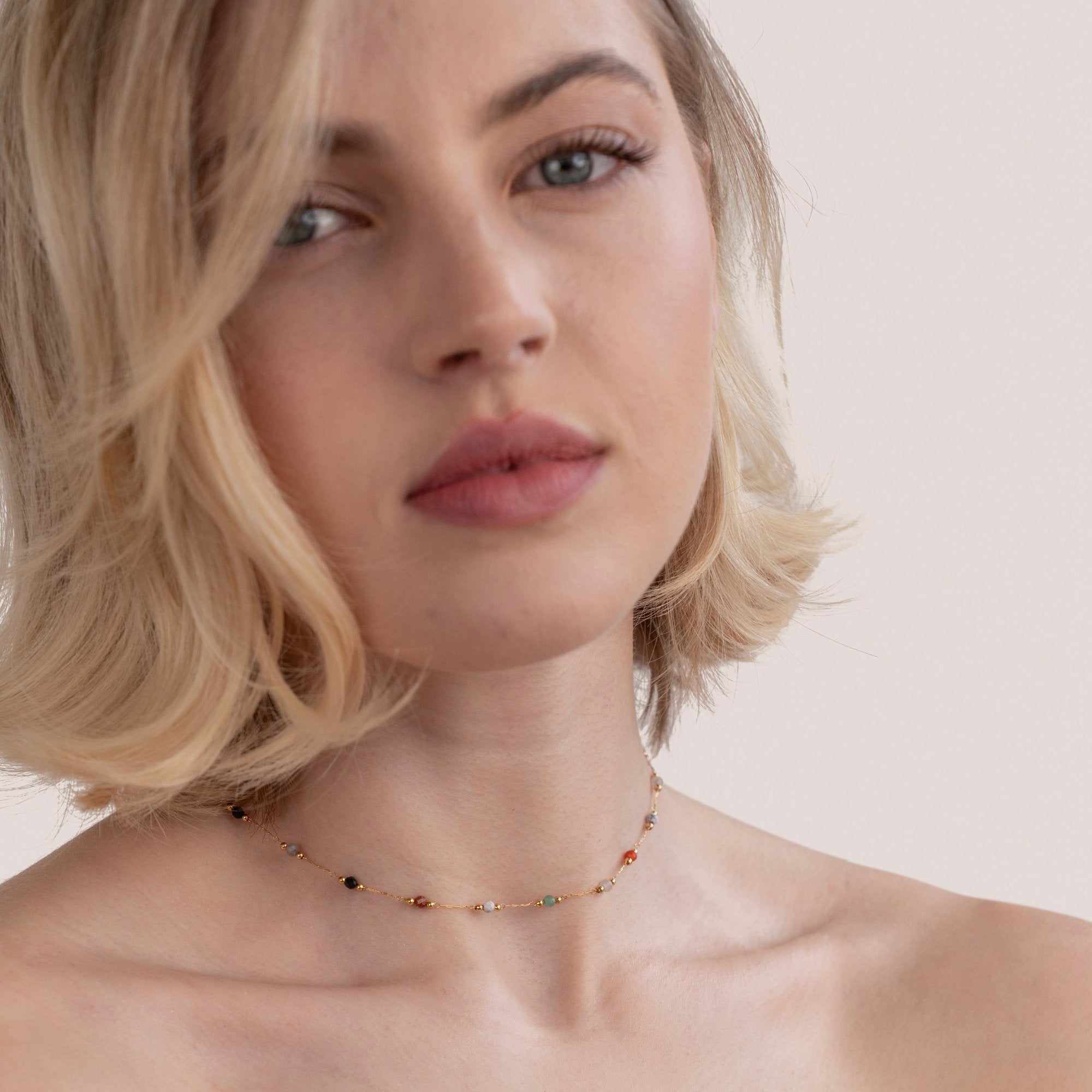 Minimalistiskt Halsband med Sten