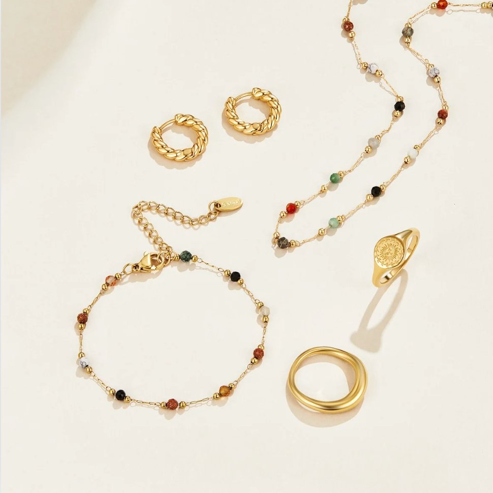Minimalistiskt Halsband med Sten